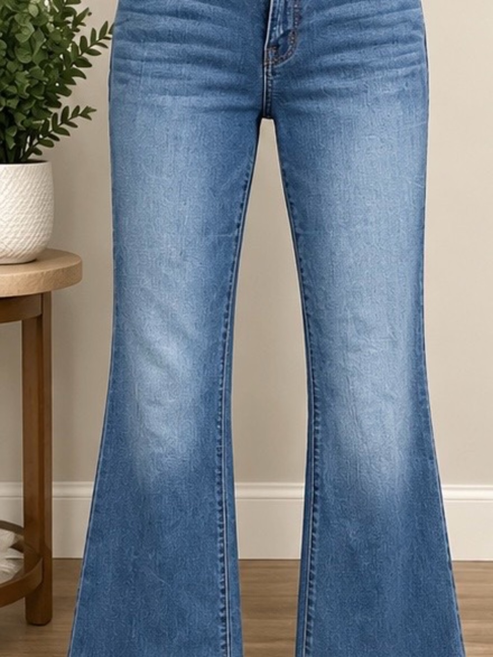 Level 99 Light Blue High-Rise Flare Jeans